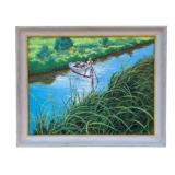 Framed Oil on Canvas, signed - 28 x 35