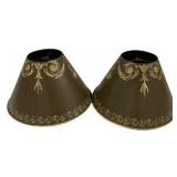 2 Metal Lampshades - 9 x 16
