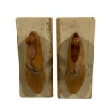 2 Vintage Wooden Shoe Forms Wall Art