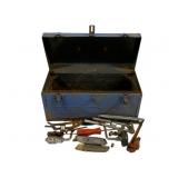 Metal Toolbox w/ Contents - 18 x 8 x 10
