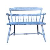 Primitive S. Bent Bros Painted Wooden Bench