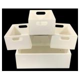 4 Wooden Storage Boxes