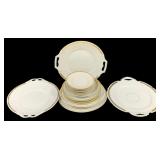 Assorted Gold Rim China Plates
