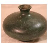 Metal painted vase