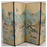 Four panel Oriental screen
