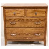 Oak 2 over 2 refinished dresser