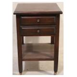 2 Drawer end table on rollers