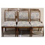 Set of 6 upholstered back dining chairs