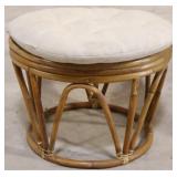 Rattan round ottoman