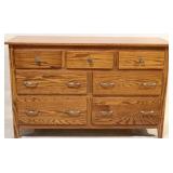 3 over 4 refinished oak dresser
