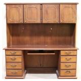 Desk with overhead cabinets