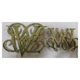2 VA Metalcrafters brass trivets