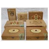 Group of 7 cigar boxes