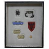 Framed WW II military medal collage