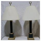 Pair of column lamps