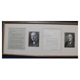 Franklin D Roosevelt signed response letter