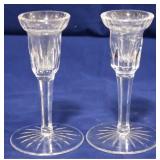 Waterford pair of crystal candlesticks