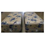 Pair twin mattress and box springs