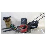 Leaf blowers and push mower