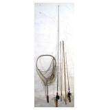 Fishing rods and net