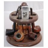 Set of Pipes with Pipe stand and Lighter