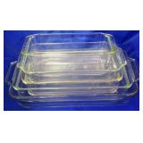 5pc pyrex baking dishes