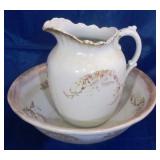 Wash bowl and pitcher set