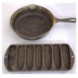 Set of 2 Logde cast iron pieces