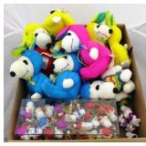 Box lot of Snoopy dolls