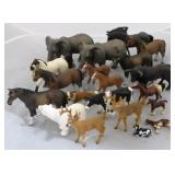 Box lot of toy animals