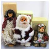 Lot of 3 Robert Reikes Doll & Bears