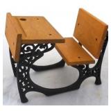 Cast Iron doll sized school desk