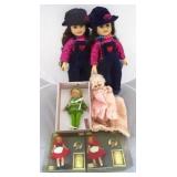 Box lot of dolls