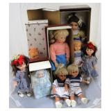 Box lot of dolls