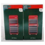 set of 2 Craftsman toolbox ornaments