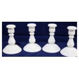 Milk Glass Hobnail candlesticks