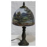 Reverse painted lamp