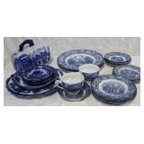 26pcs blue and white