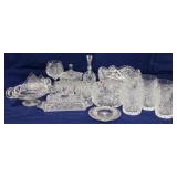 18pcs cut glass