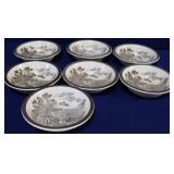 7 pcs wedgwood countryside old bowls