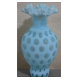 Blue Fenton Coin Dot Shade