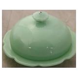 Jadeite butter dish