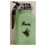 Jadite honey dispenser