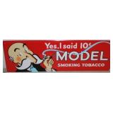 Model smoking tobacco sign