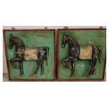 Pair of horse wall plaques
