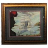 Untitled Sailing boat in Port lligat Bay by Dali