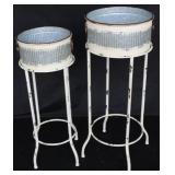 Round bin planters