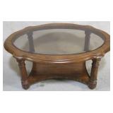 Oval Glass Top Table