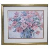 Signed print in frame