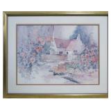 Signed print in frame